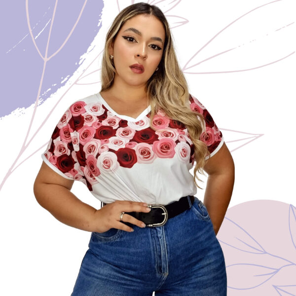 OverSize Rosas Pecho - Imagen 2