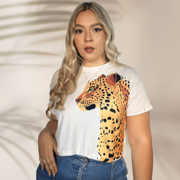 Crop Top Sencillo Leopardo