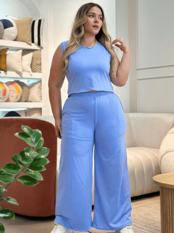 Conjunto Latina Azul Bebe