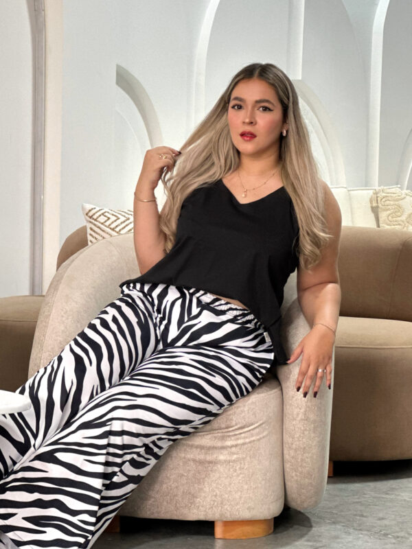 PANTALON PALAZZO ESTAMPADO CEBRA